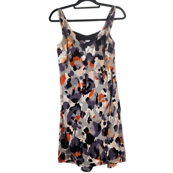 Cabi Women’s Mini Slip Dress Abstract Print S Artcore Espresso Fall Layering - Picture 2 of 11